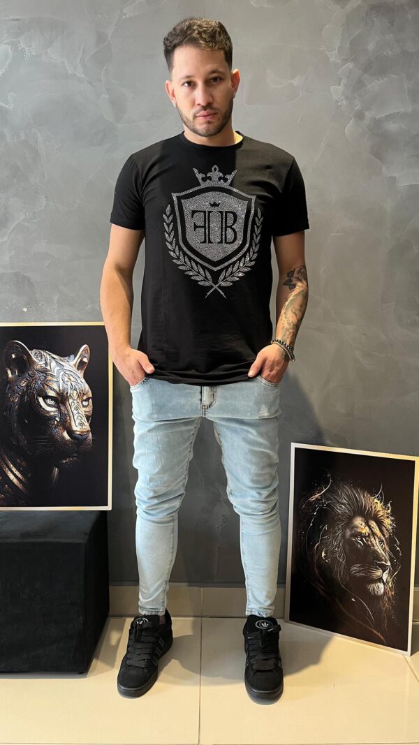 Camiseta Co Strass Masculina Fb