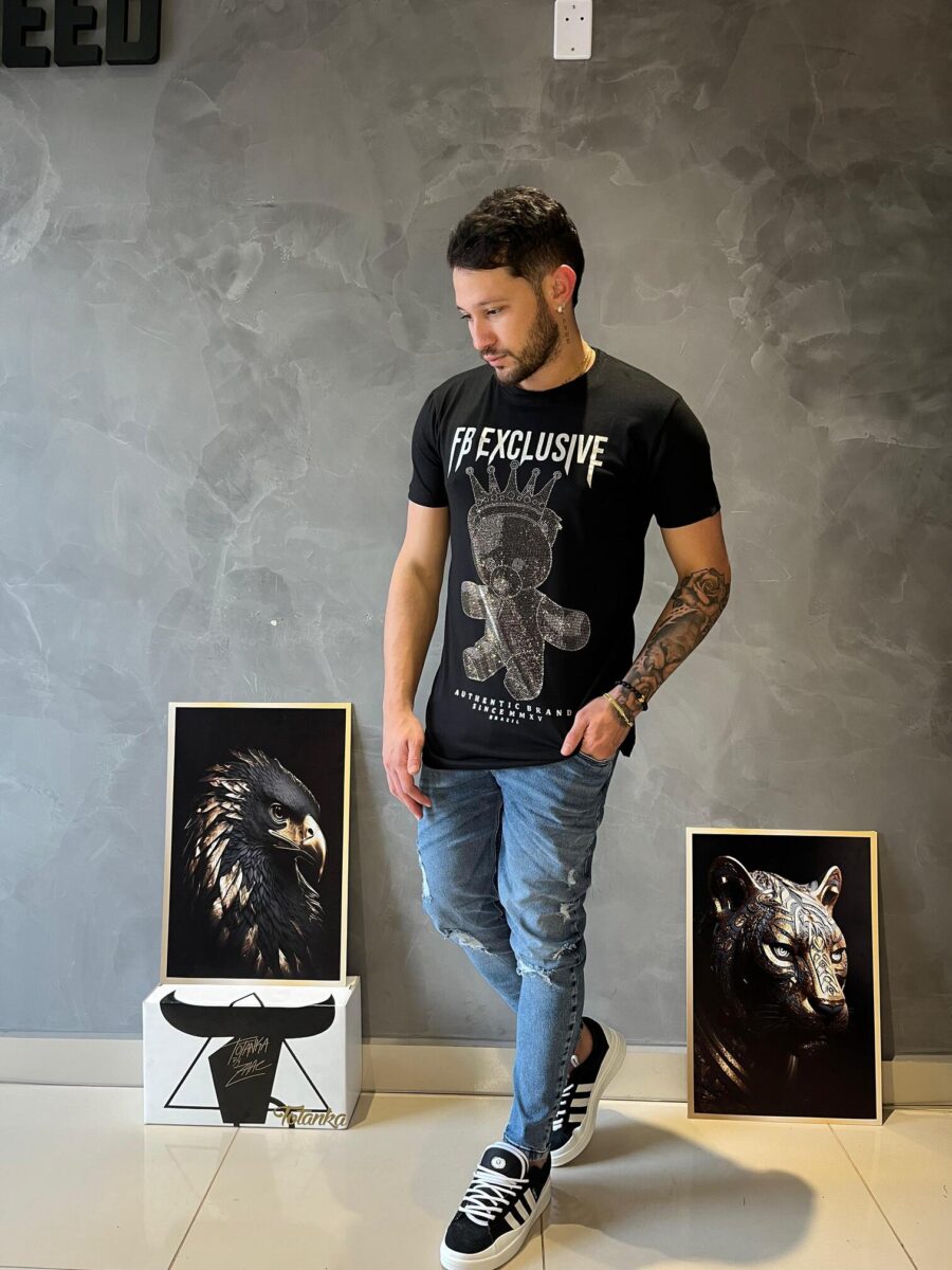 Camiseta Bear Strass Masculina Fb - Image 3