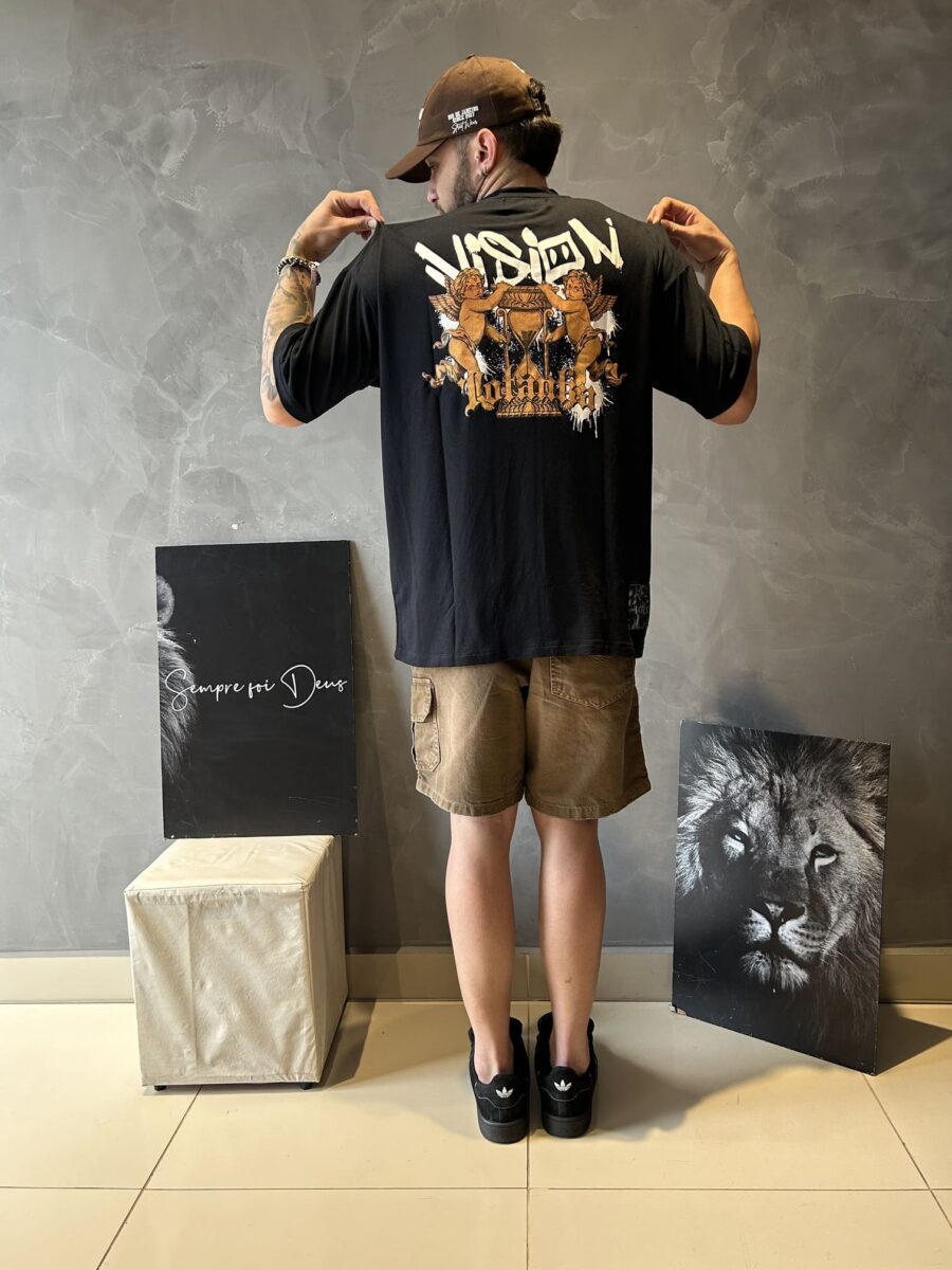 Camiseta Oversized Graffi Angel Masculina - Image 4