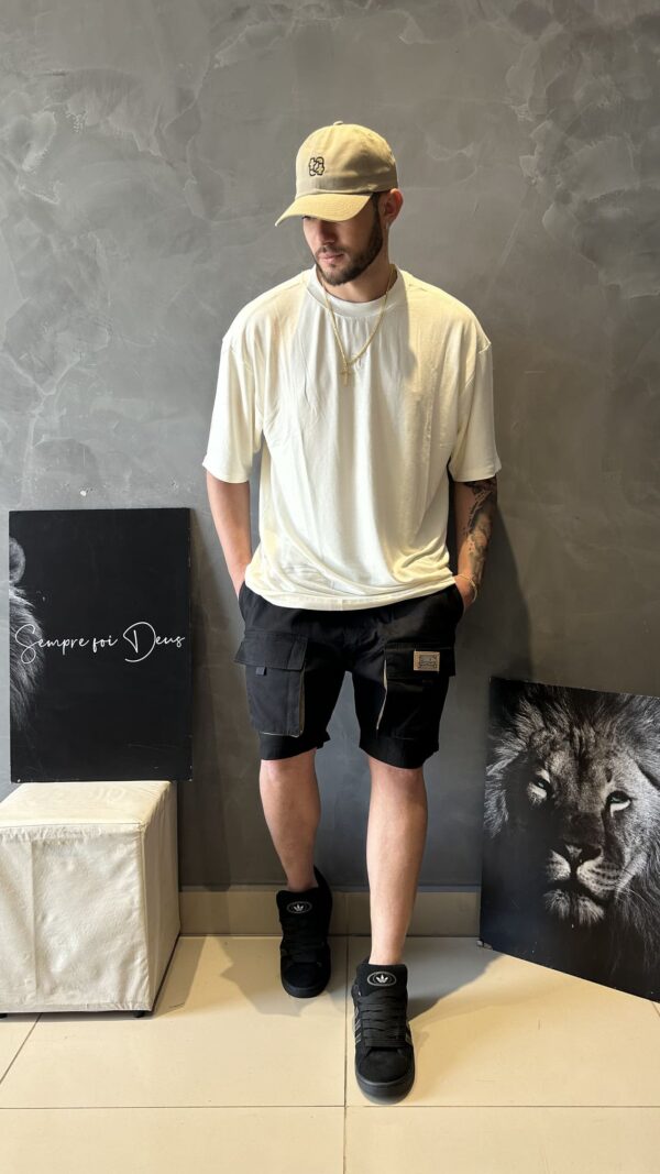 Camiseta Oversized New Cutout Básica Masculina