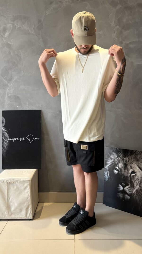 Camiseta Oversized New Cutout Básica Masculina