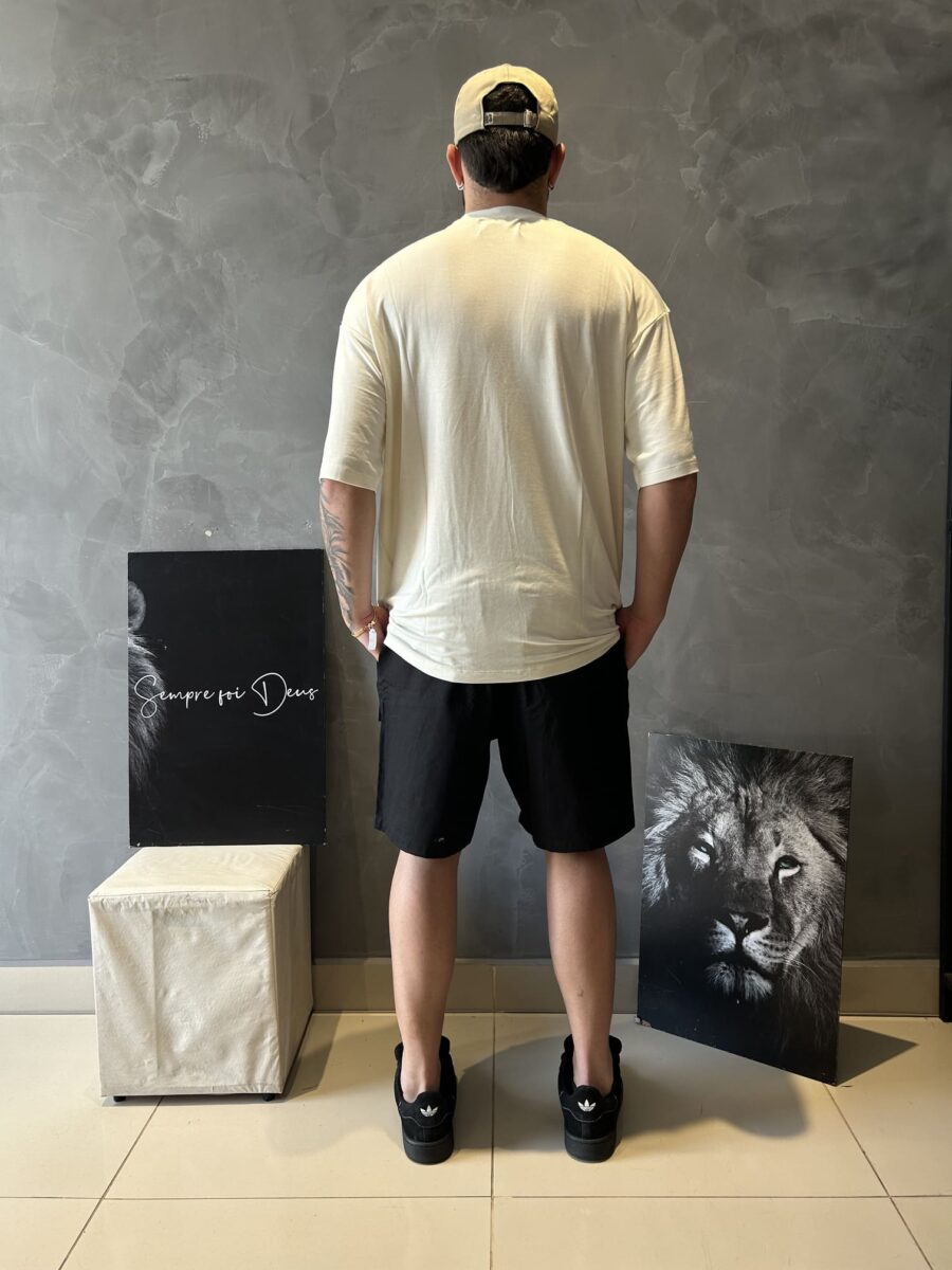 Camiseta Oversized New Cutout Básica Masculina - Image 3