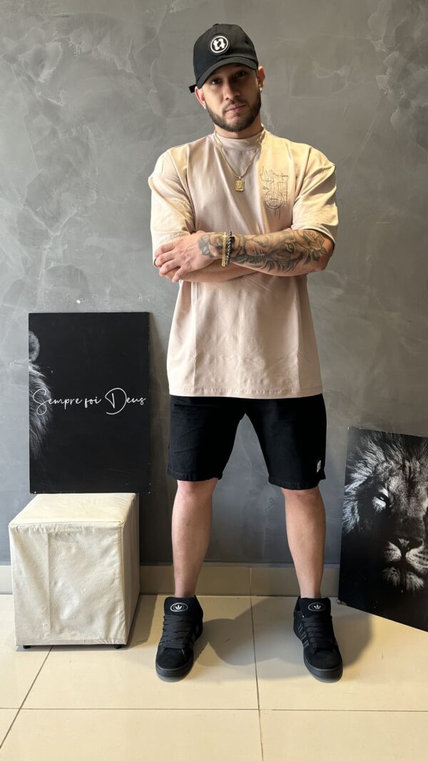 Camiseta Oversized Mess Masculina Rosa