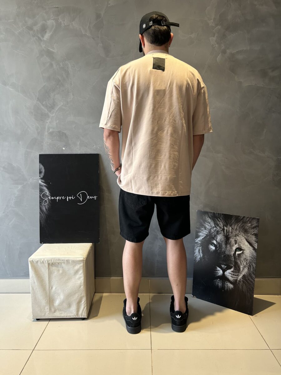 Camiseta Oversized Mess Masculina Rosa - Image 6