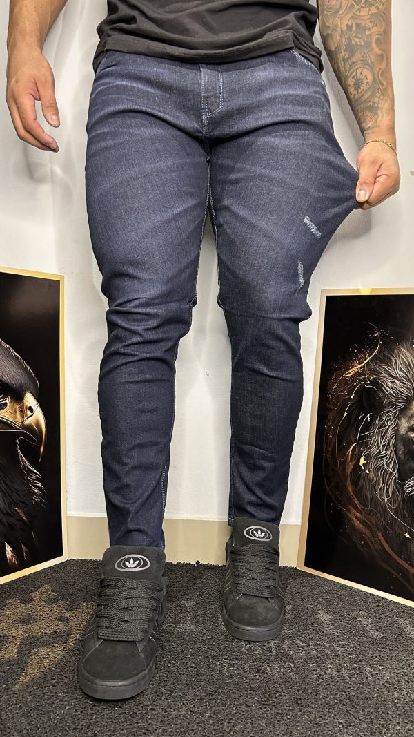 Calça Jeans Premium com Puídos Masculina