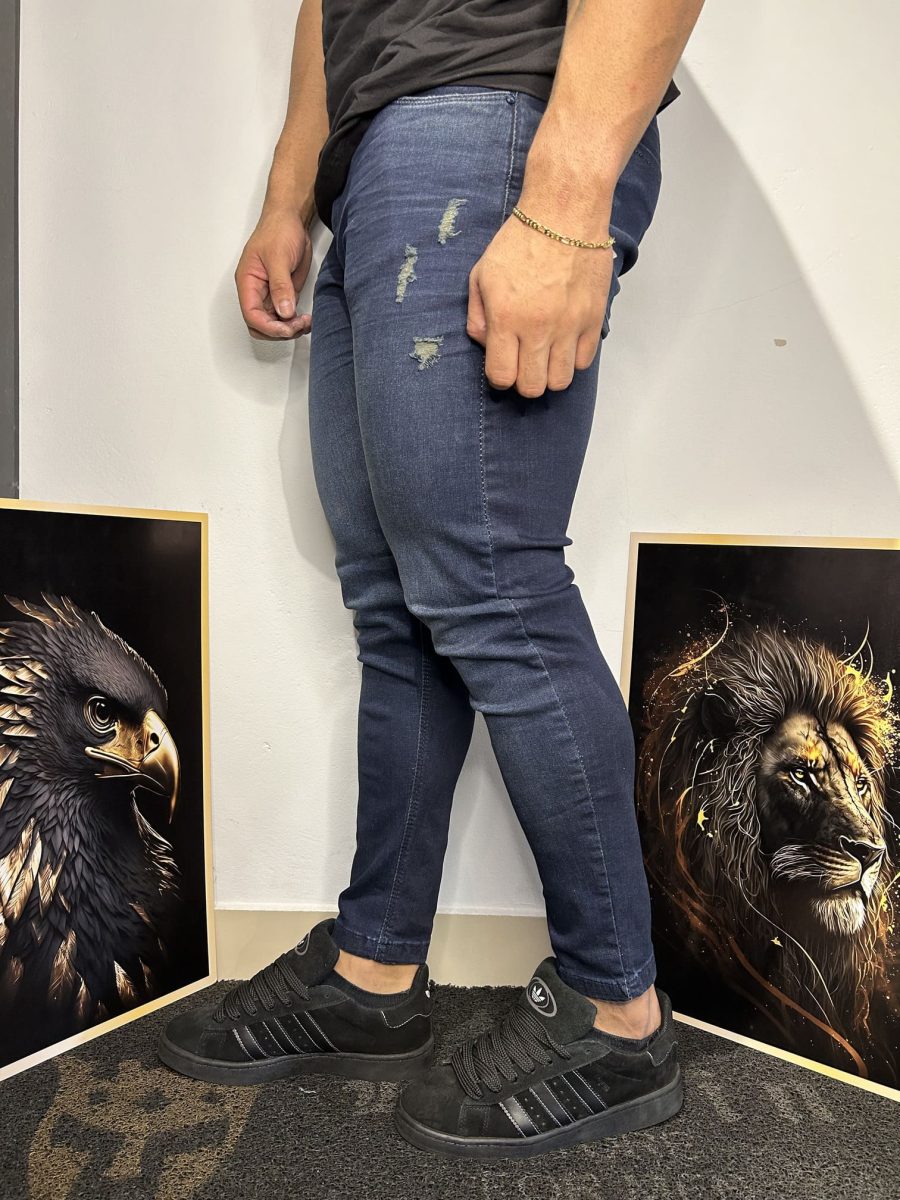 Calça Jeans Premium com Puídos Masculina Jay - Image 5