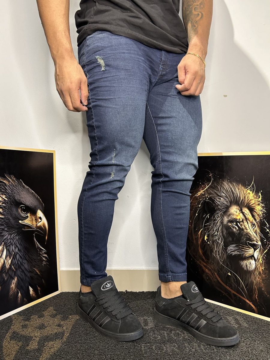Calça Jeans Premium com Puídos Masculina Jay - Image 4