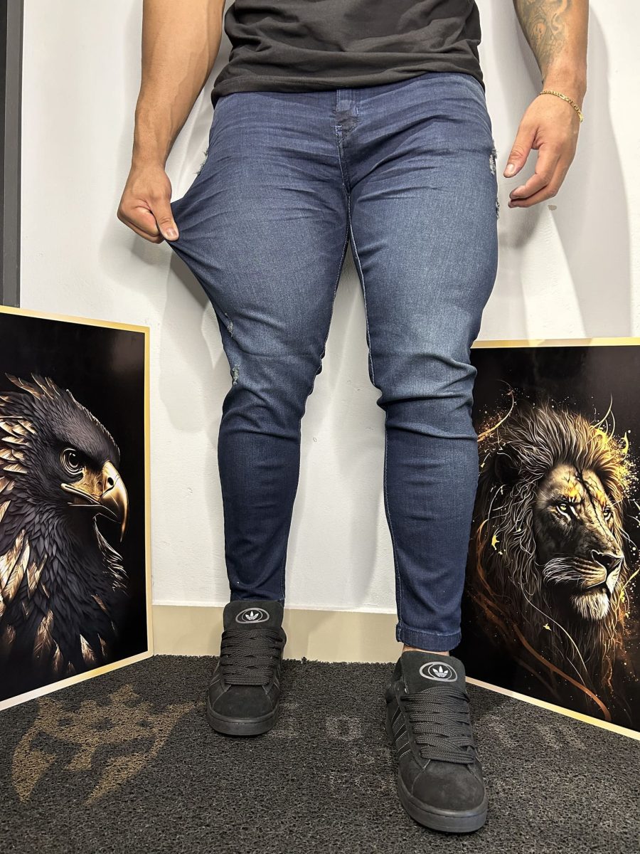 Calça Jeans Premium com Puídos Masculina Jay - Image 3