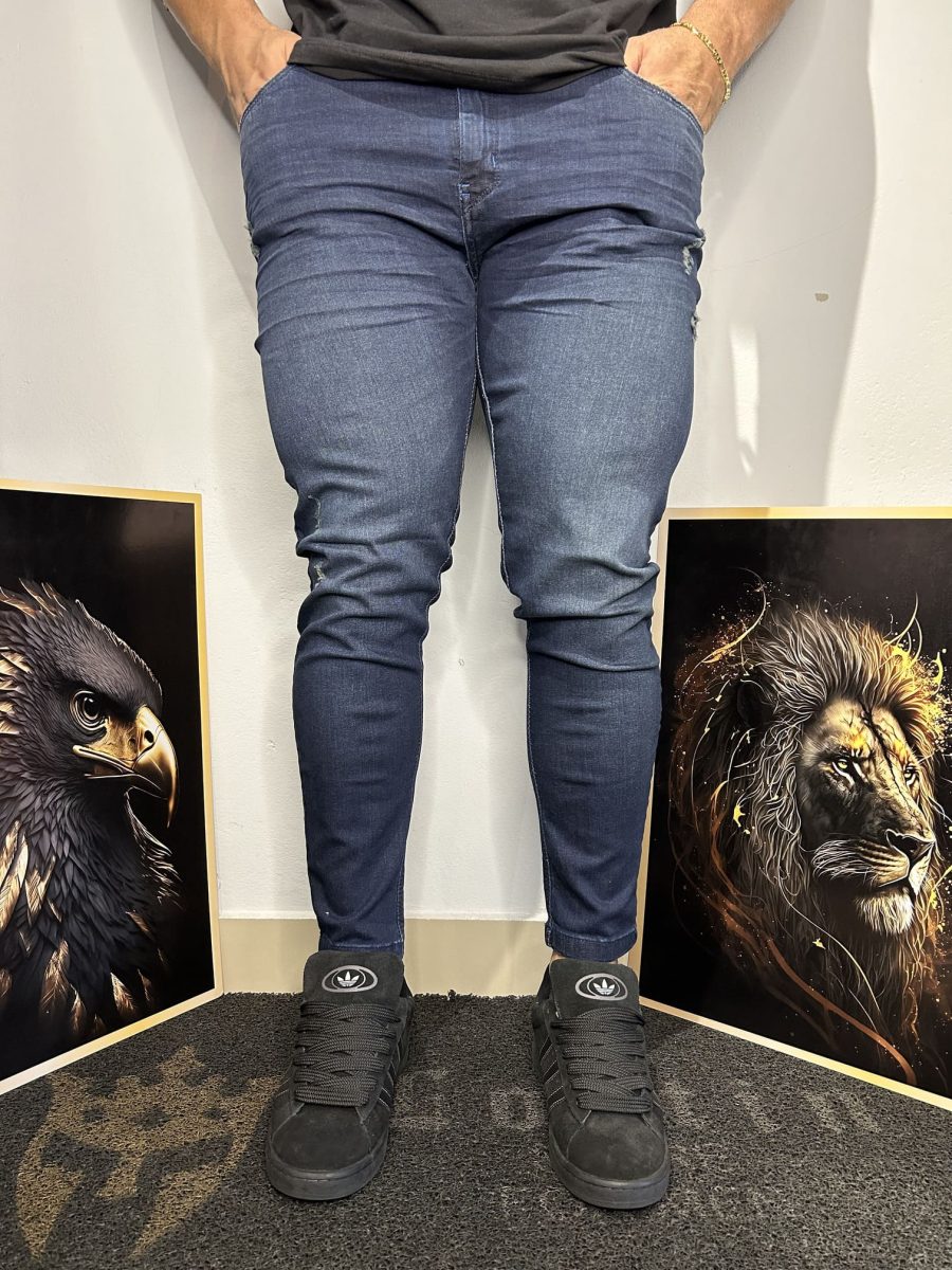 Calça Jeans Premium com Puídos Masculina Jay