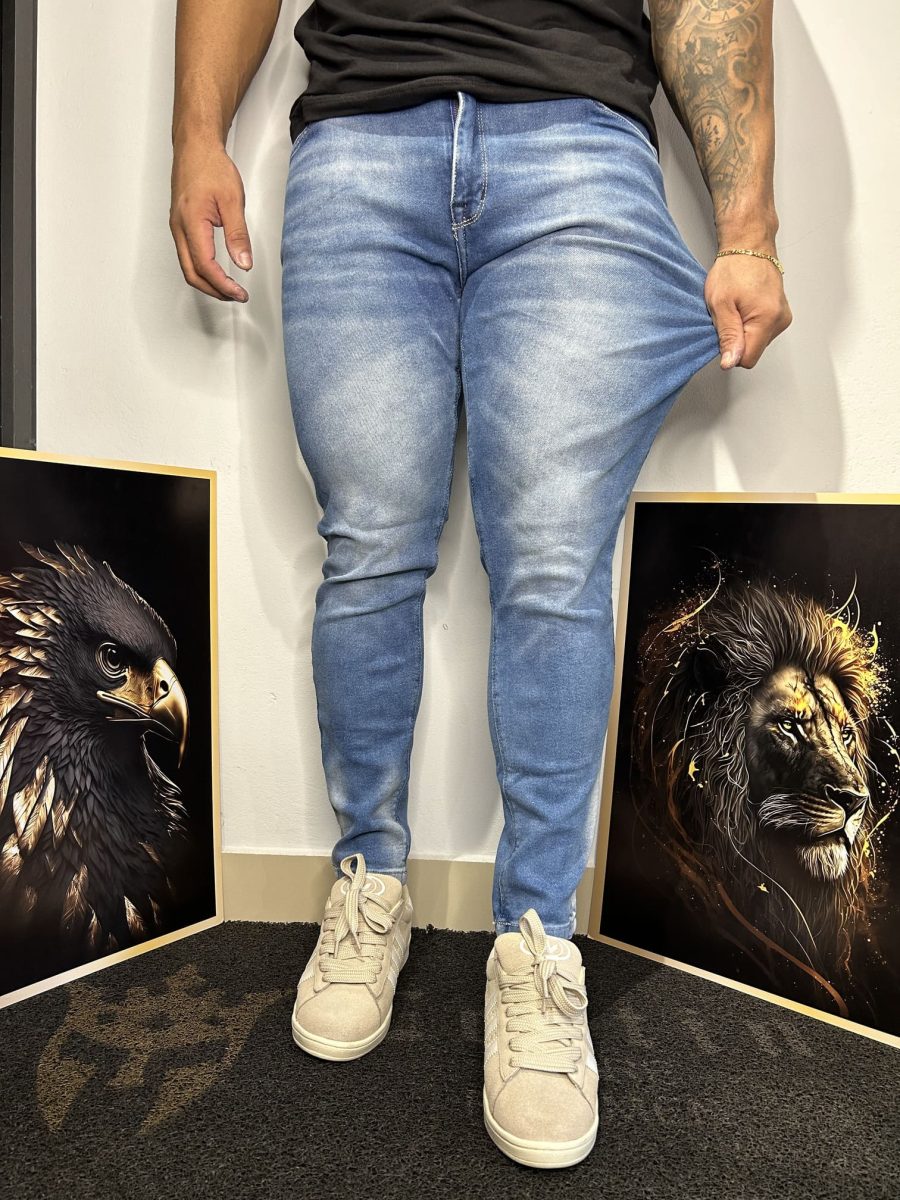 Calça Jeans Clara Básica Masculina - Image 4
