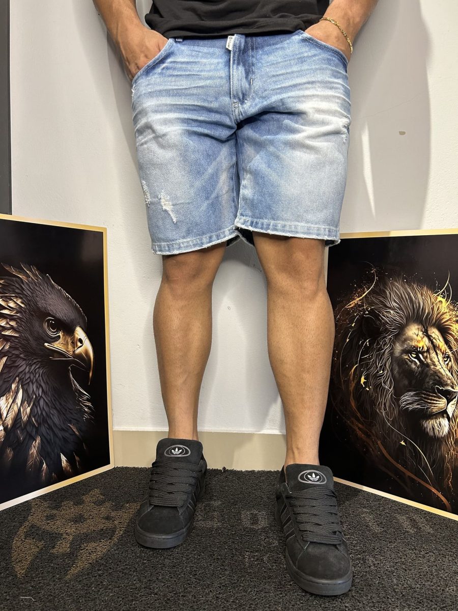 Bermuda Jeans Claro Masculina