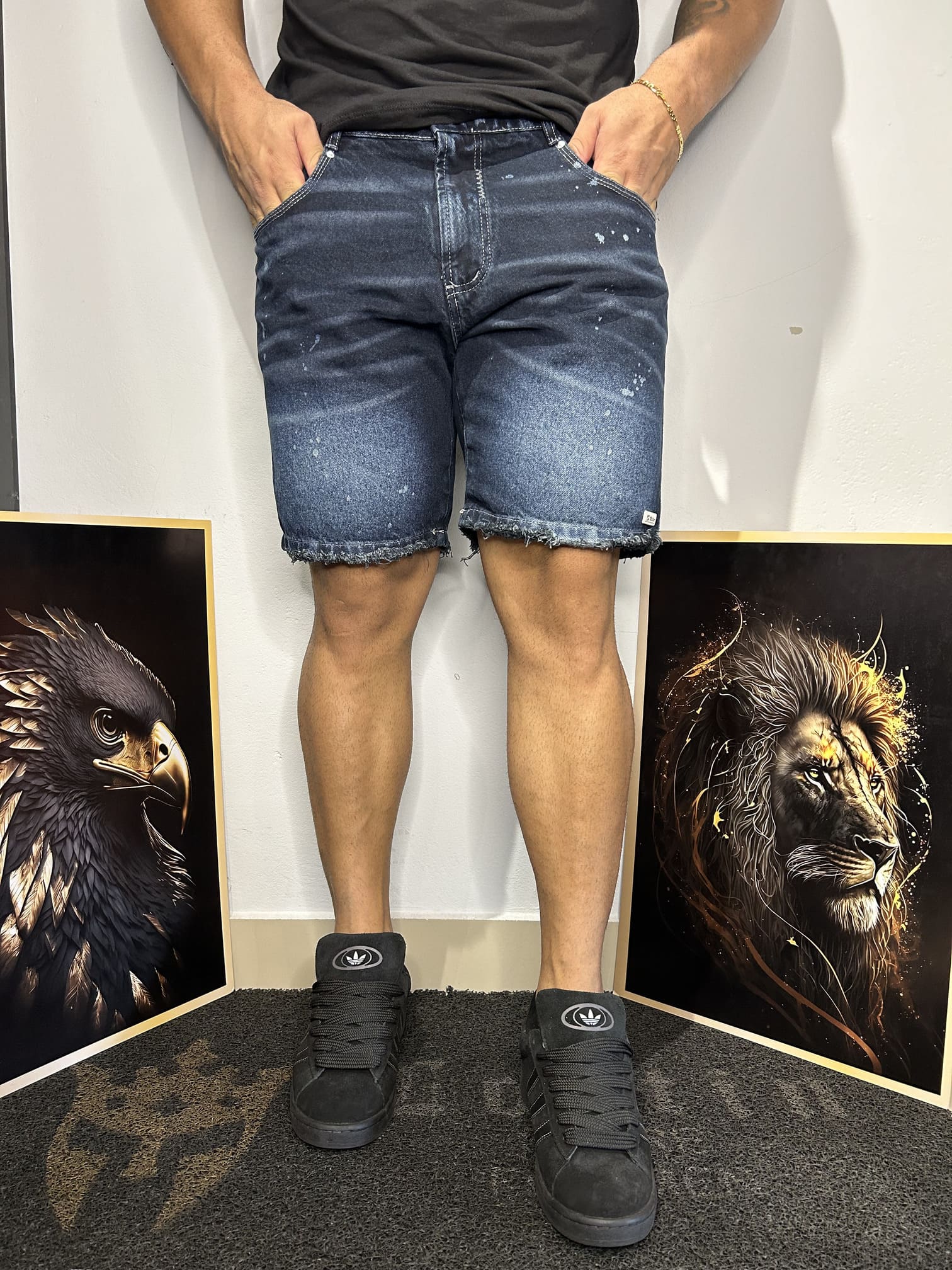 Bermuda Jeans Escura Masculina