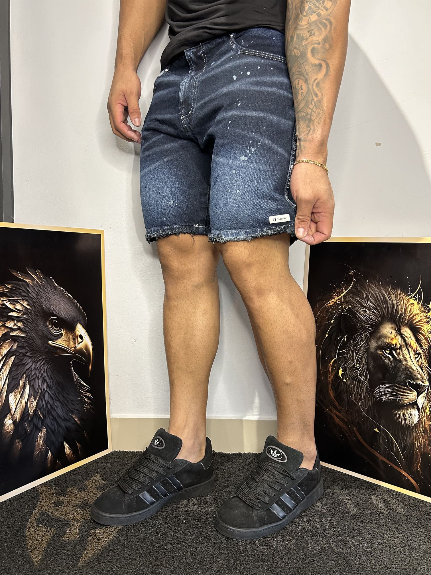 Bermuda Jeans Escura Masculina