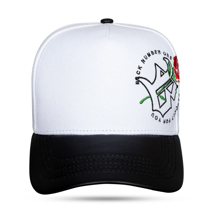 Boné BLCK Snapback Side Rose Aba de Couro Branco - Image 2