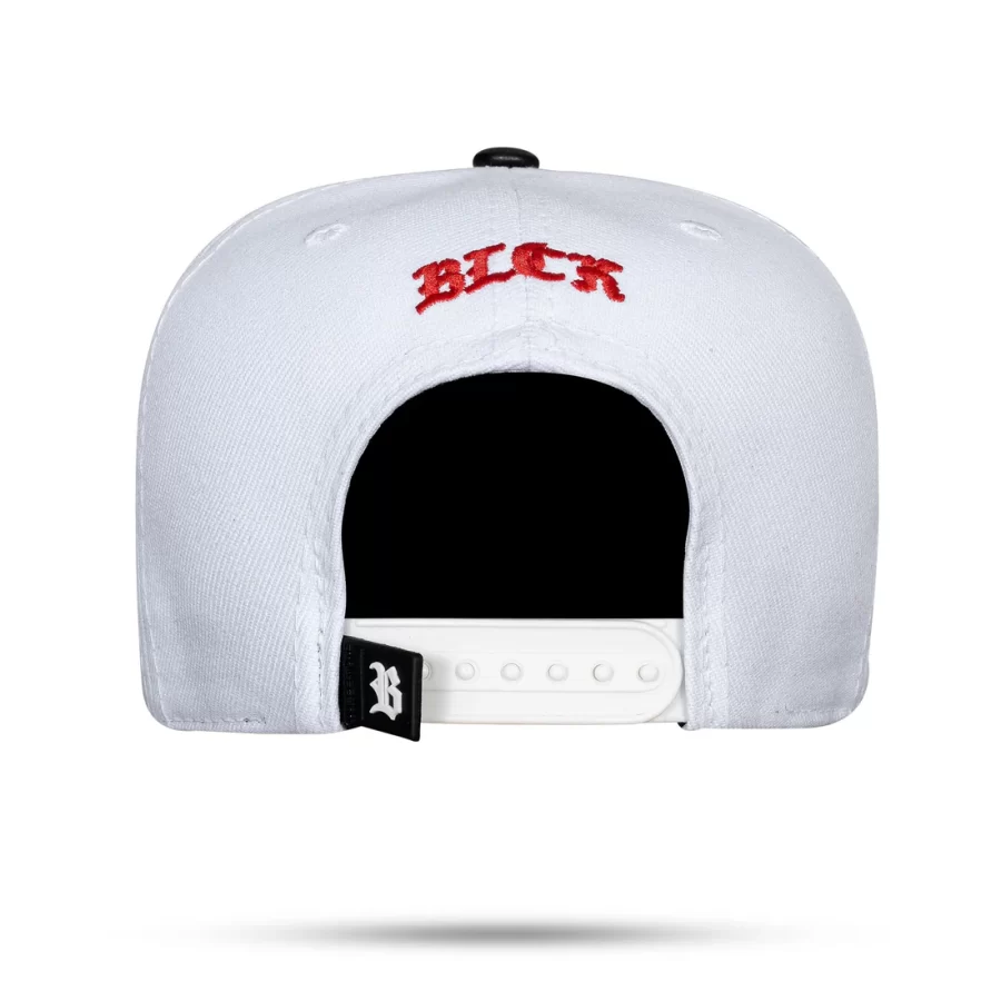 Boné BLCK Snapback Side Rose Aba de Couro Branco - Image 3