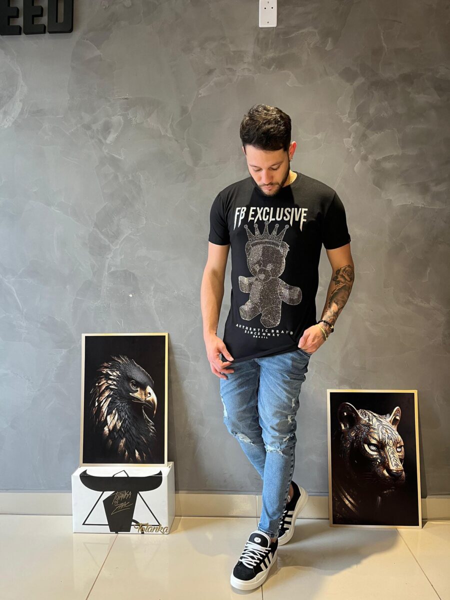 Camiseta Bear Strass Masculina Fb - Image 4