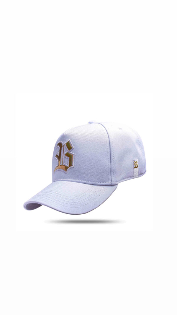 Boné Snapback Branco Logo Holografic Dourado