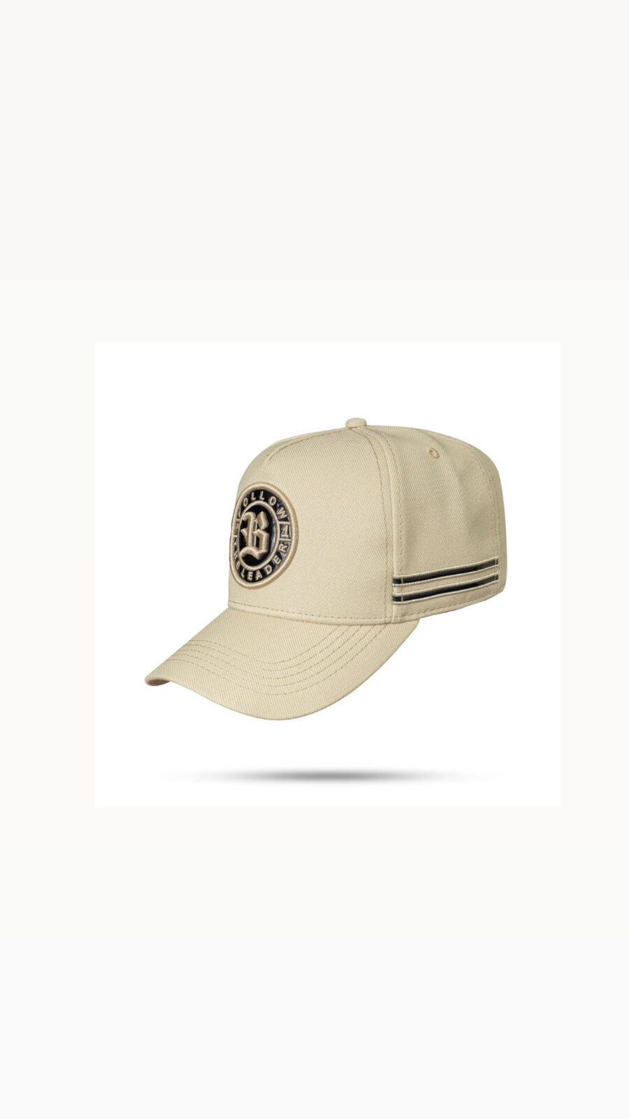 Boné Bege Snapback Follow Holográfico Preto