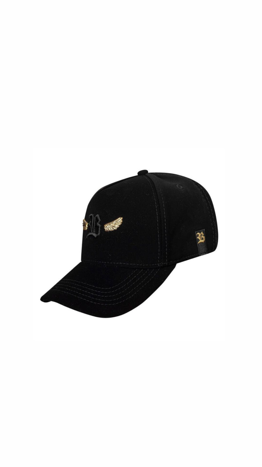 Boné Snapback Nobuck All Black B Wings Gold