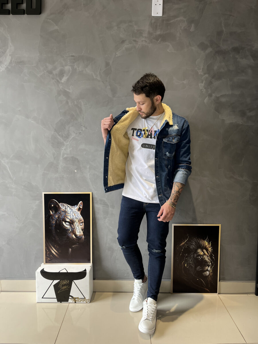 Jaqueta Jeans Escura FbExclusive/The Sailor Pelinho Destroyed - Image 2