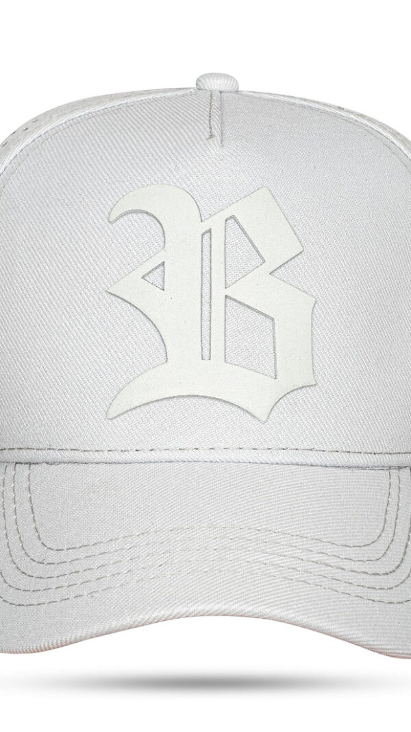 Boné Cinza Claro Trucker Laser Light Gray