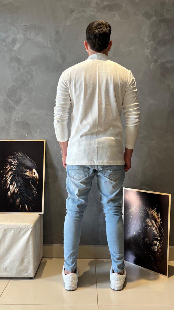 Camiseta Manga Longa Cacharrel Masculina OFF White