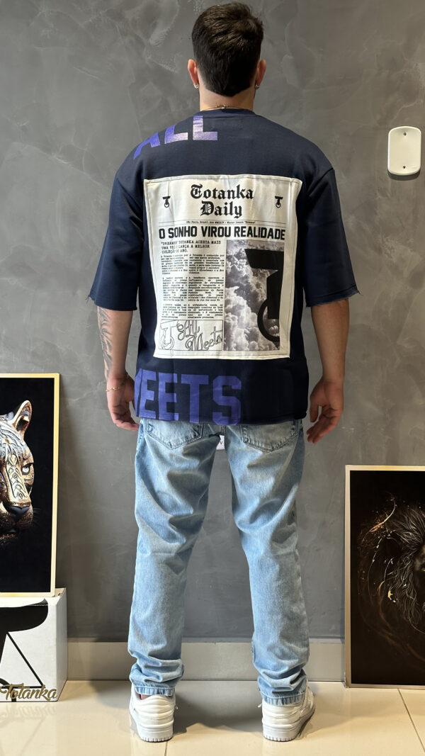 Camiseta Oversized Daily Azul Marinho